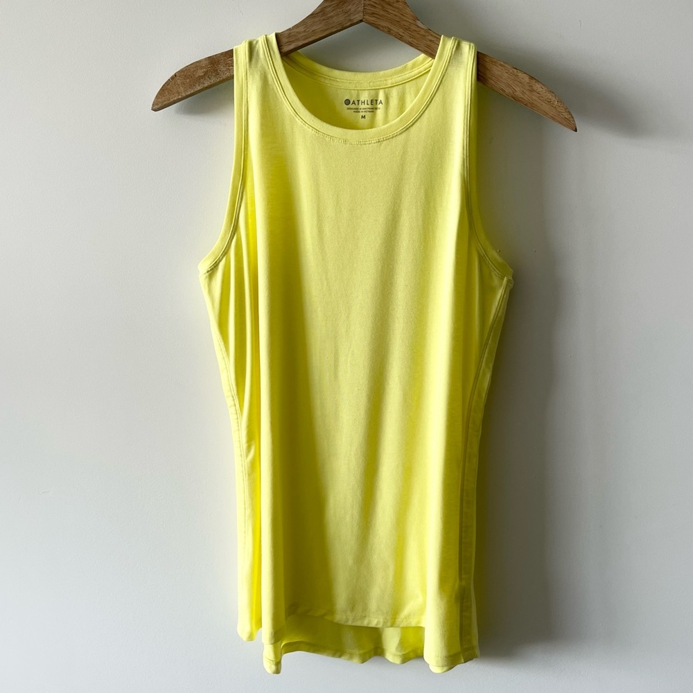 Athleta Yellow Tank Top Lyocell Blend N